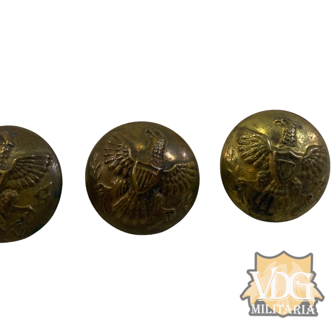 Lot of 5 US Army General Service Buttons Civil War-Indian Wars  Era-Horstmann Bro's & Co Philadelphia