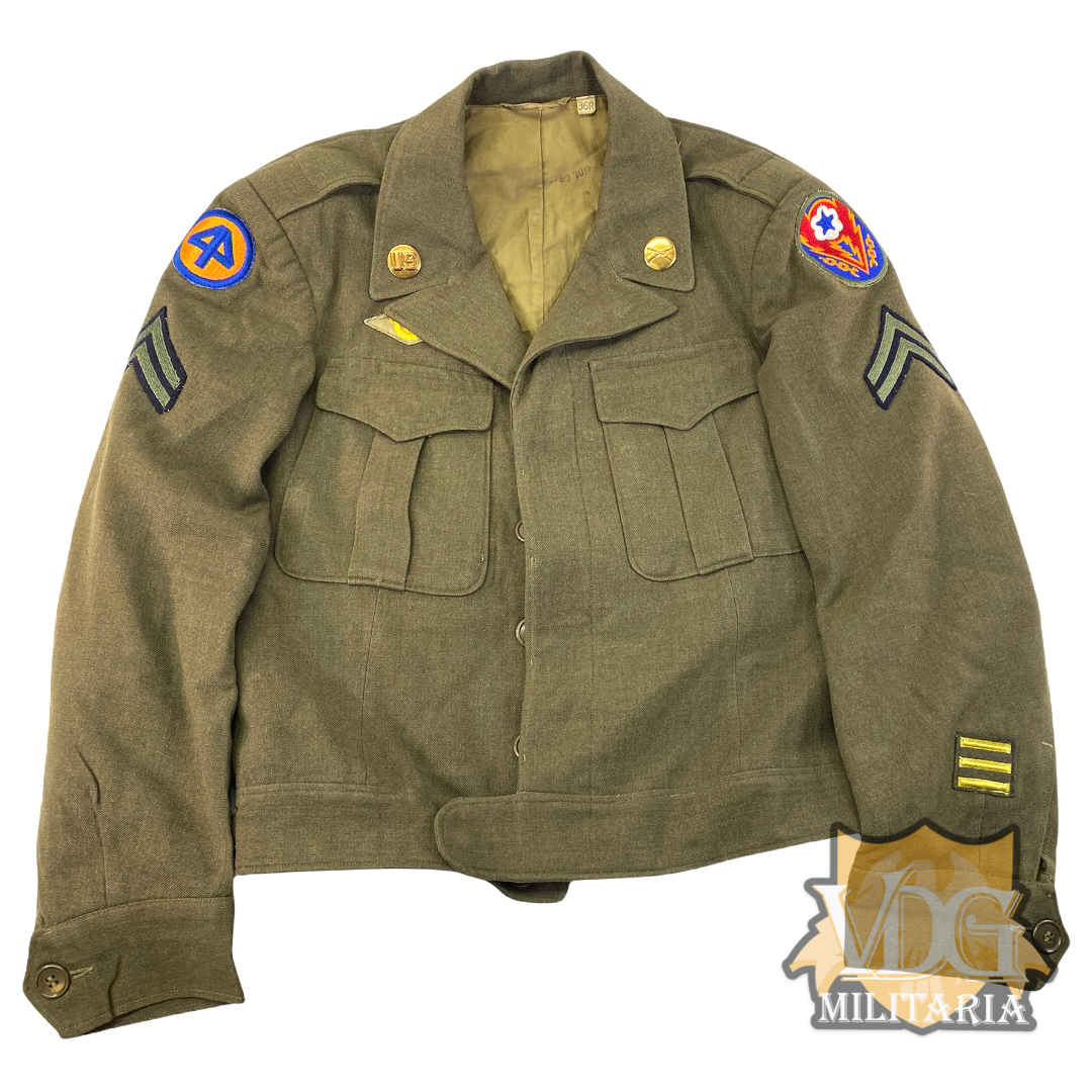 WW2 US Army 44th Infantry Division/ADSEC Corporal Ike Jacket, Size