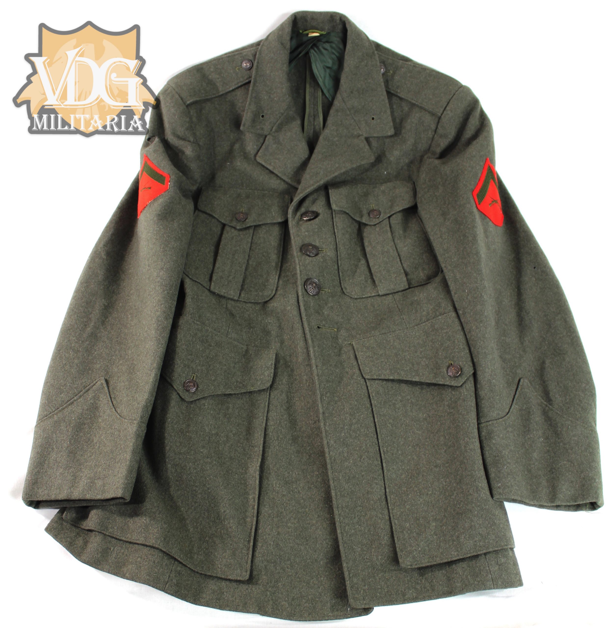 WW2/Korean War Era USMC Lance Corporal Forest Green Jacket-Named | VDG ...