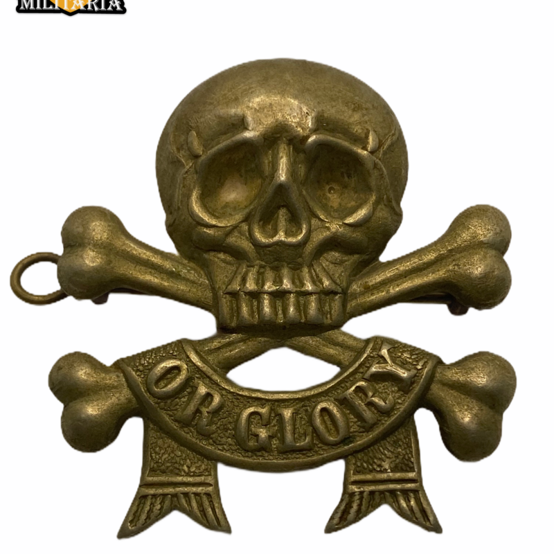 ＧＢイギリス軍/英軍＊髑髏/第１７＆第２１騎兵連隊帽章/ベレー章（実物） WW2 British Army 17th/21st Lancers Cap Badge | VDG Militaria