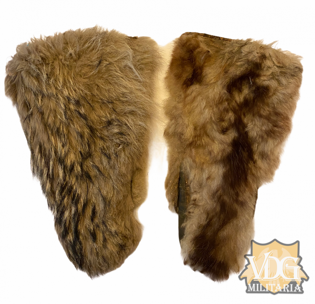 WW1 Era US Army AEF Wolf Fur Gauntlets for Russian Arctic | VDG Militaria