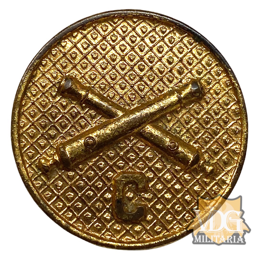 1920's US Army Artillery "C" Gilt Type II Collar Disc | VDG Militaria