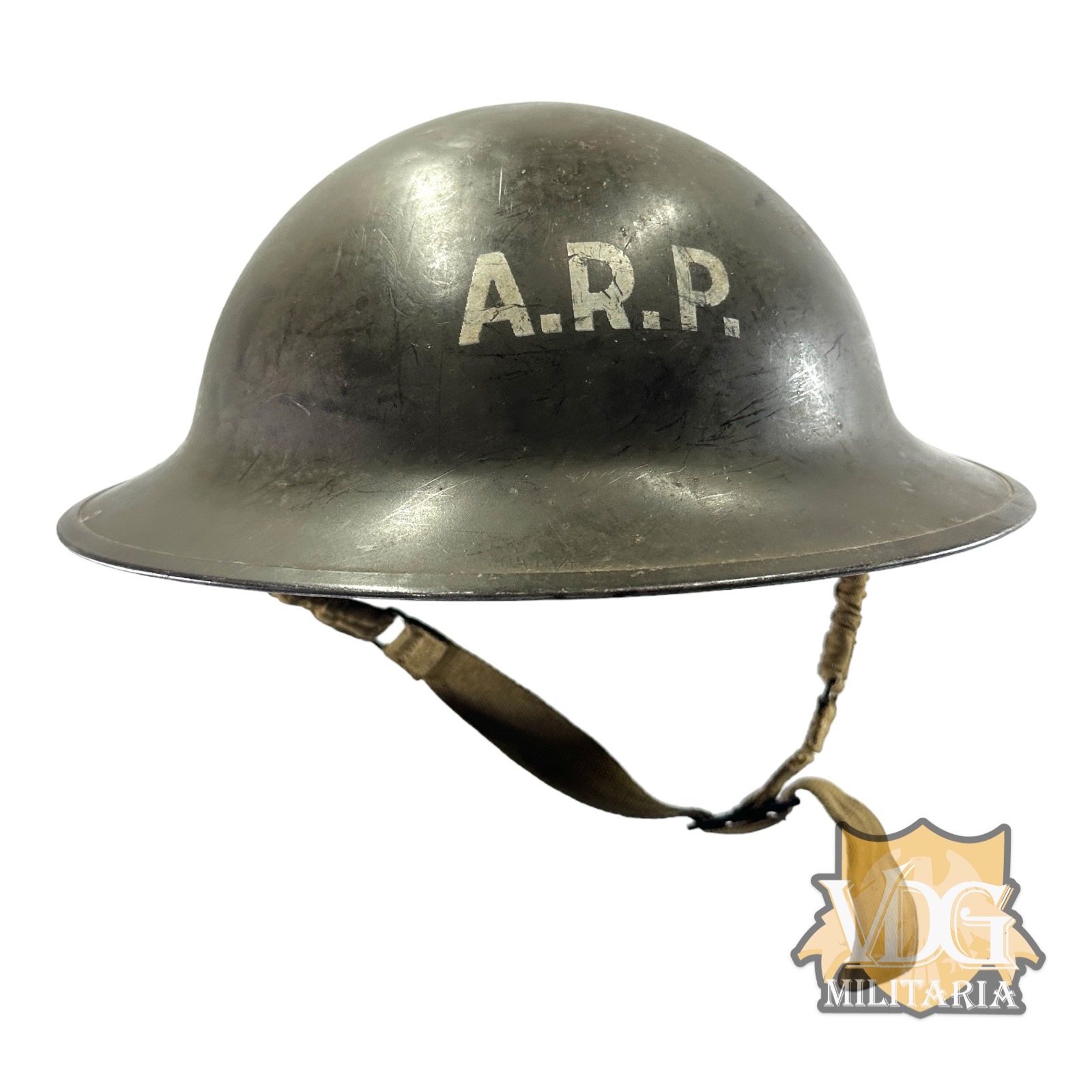 WW2 Canadian A.R.P. Air Raid Police MK II Brodie Helmet made by